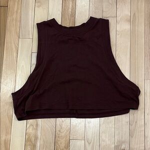 Lululemon Athletica brown Sleeveless Crop Top tank